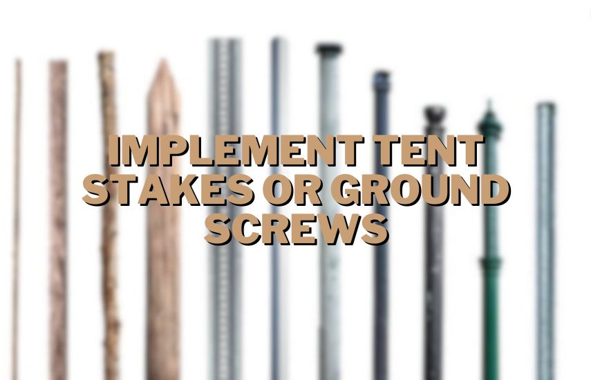 Implement Tent Stakes or Ground Screws at drillsboss.com